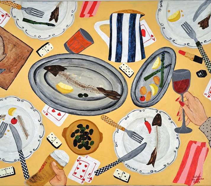painting of a tablescape