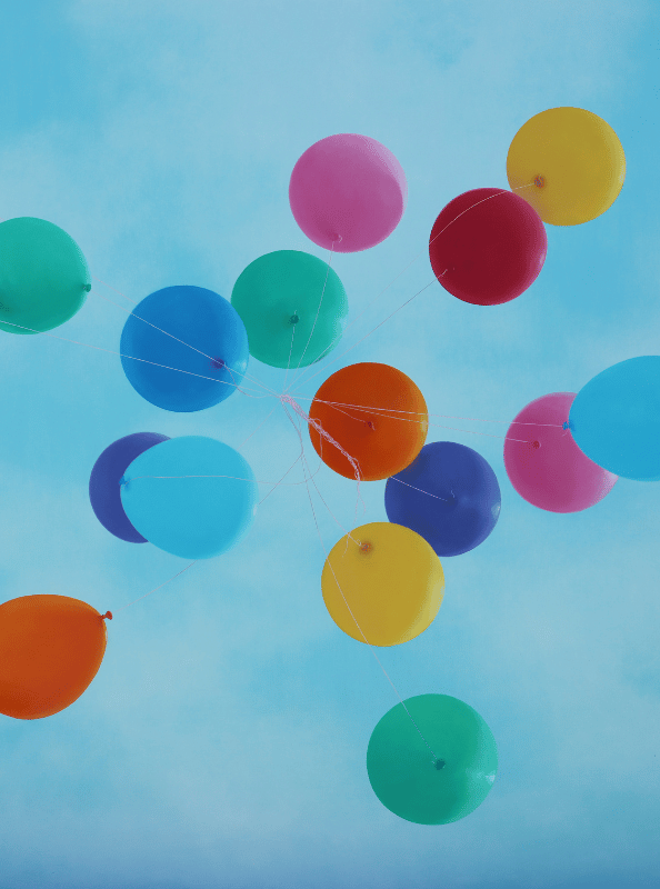 photograph of colorful balloons