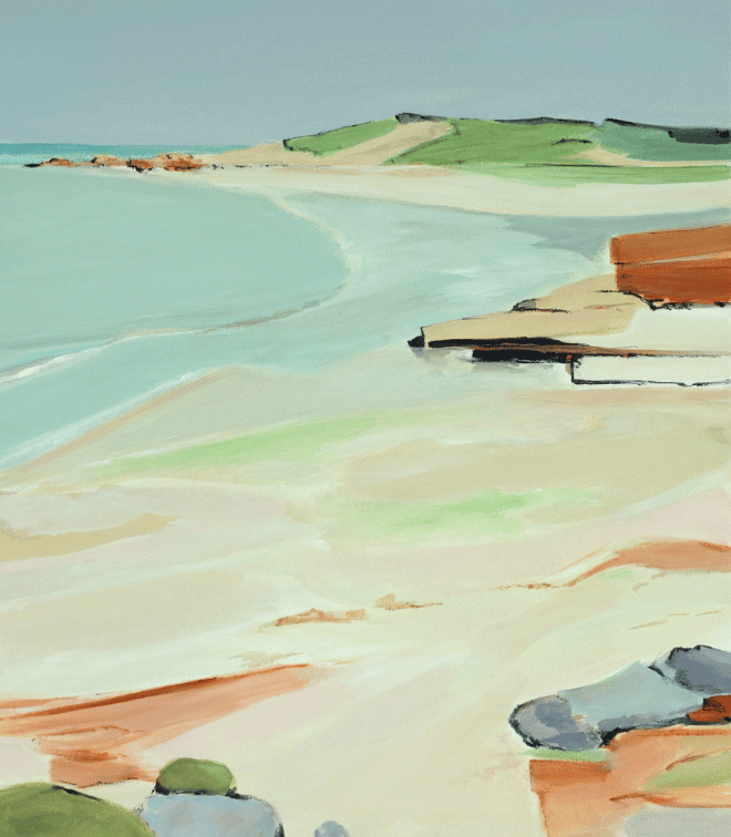 painting of a seashore