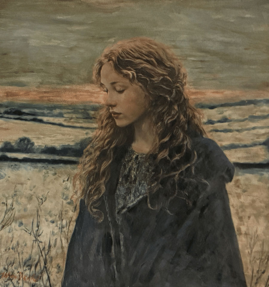 painting of a young woman
