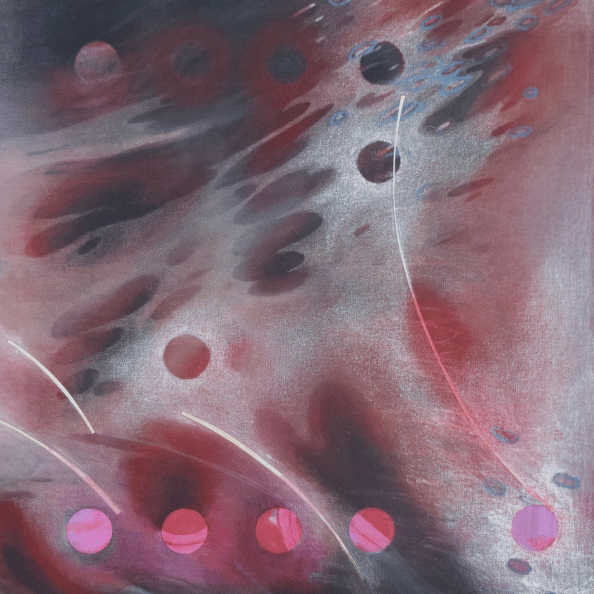 Berry hue abstract painting