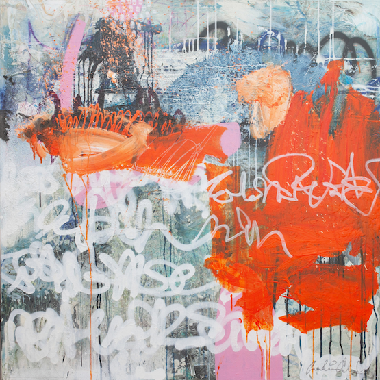 Abstract graffiti style painting