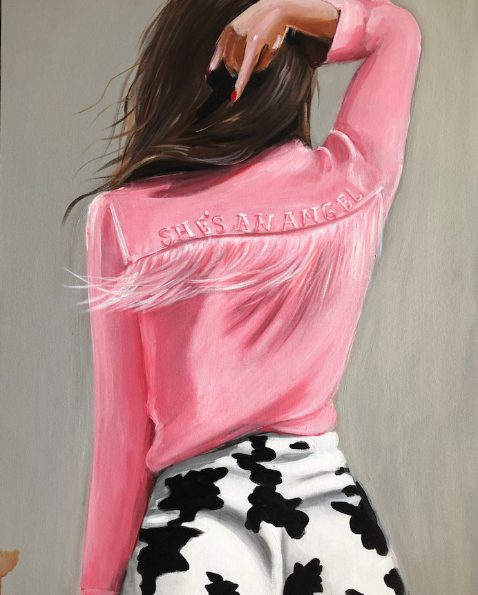 Cowgirl painting