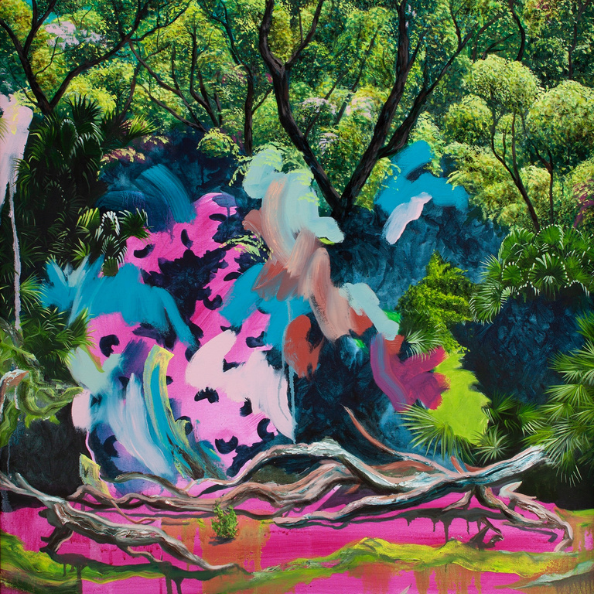 painting abstract in a field