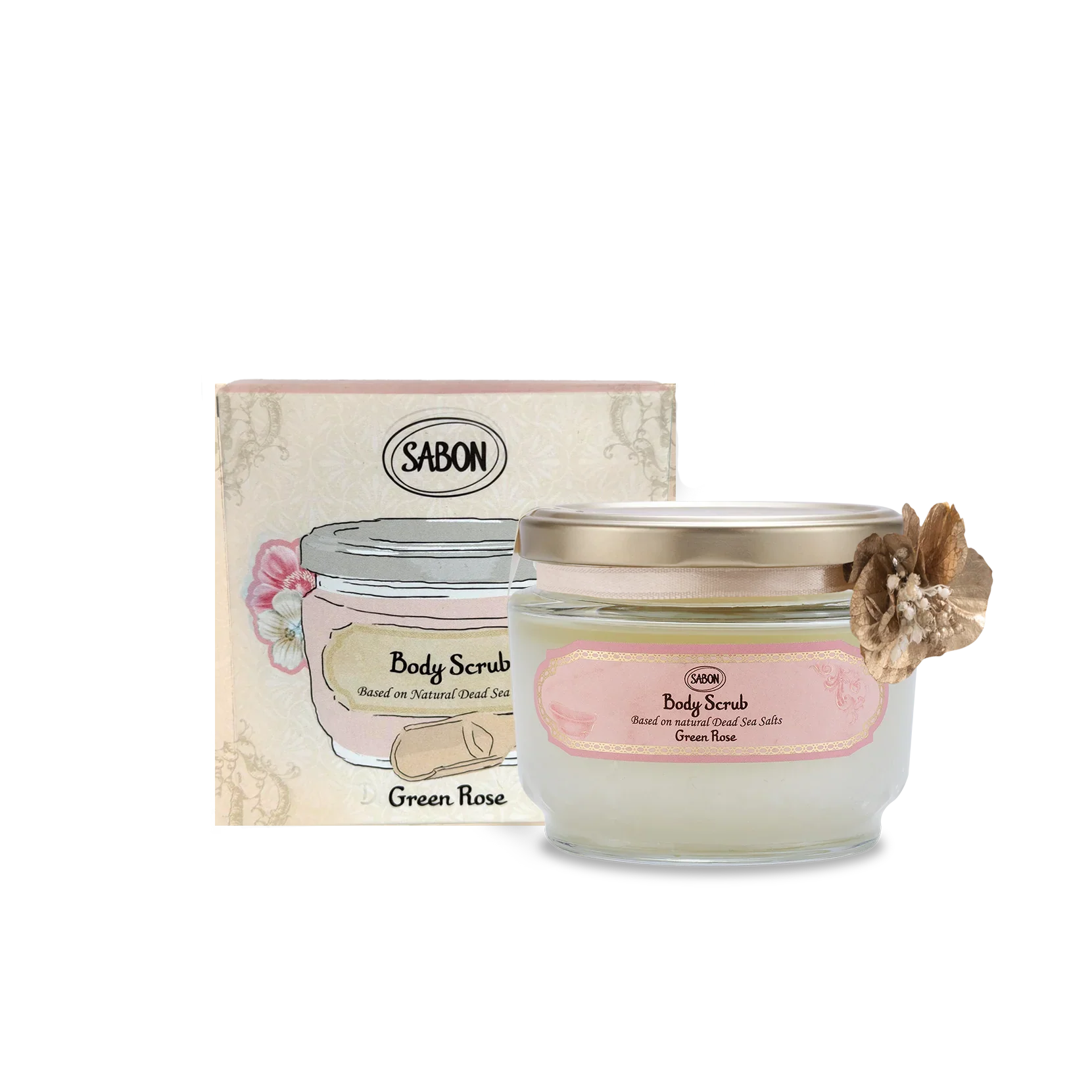 Image of Body Scrub Green Rose 11.3oz (320g) In Box