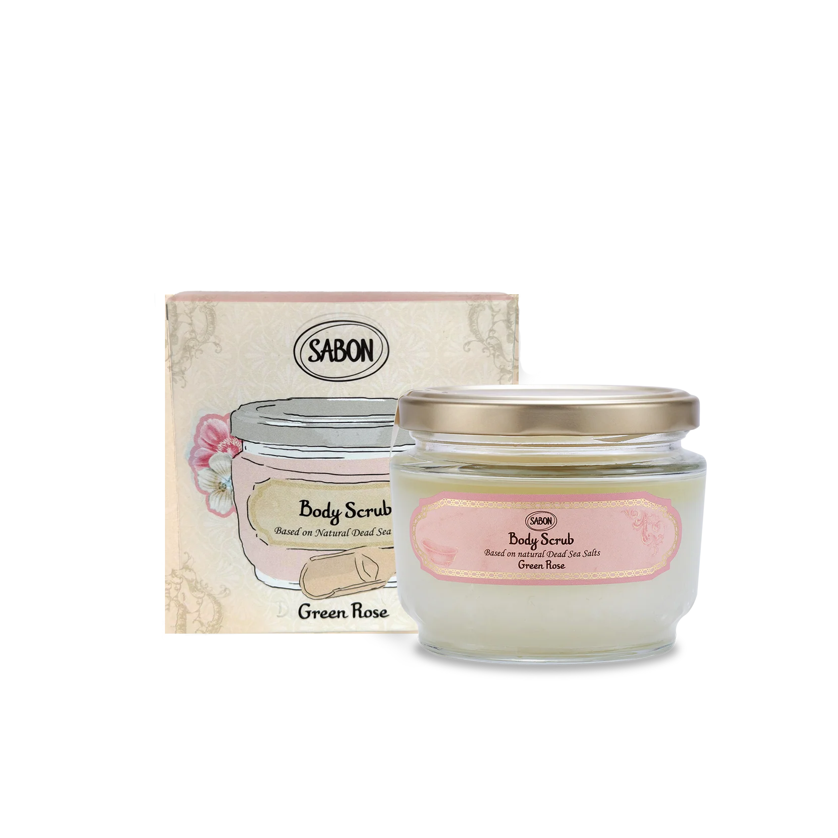 Image of Body Scrub Green Rose 11.3oz (320g) In Box