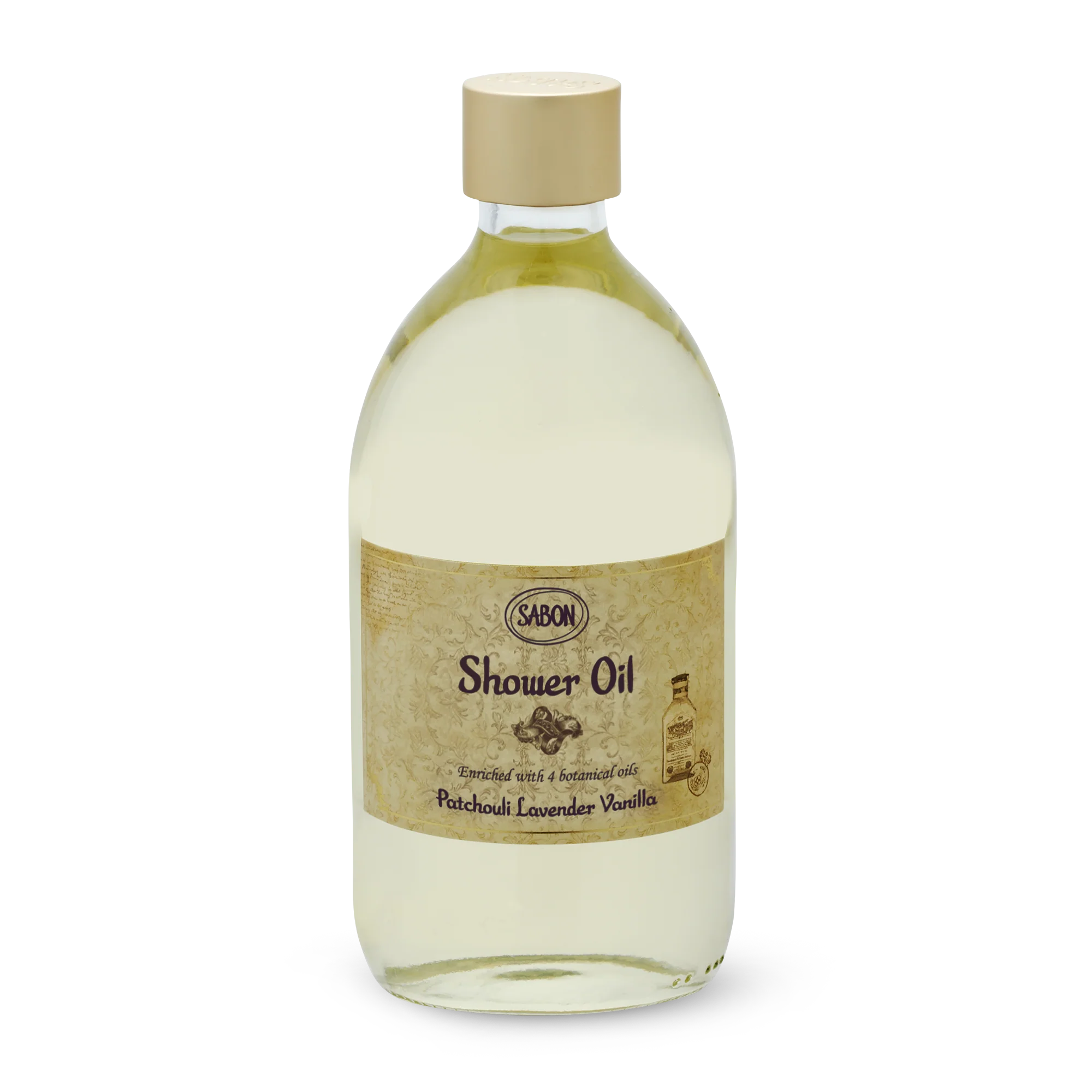 Image of Shower Oil Patchouli Lavender Vanilla 17.5 oz (500mL)