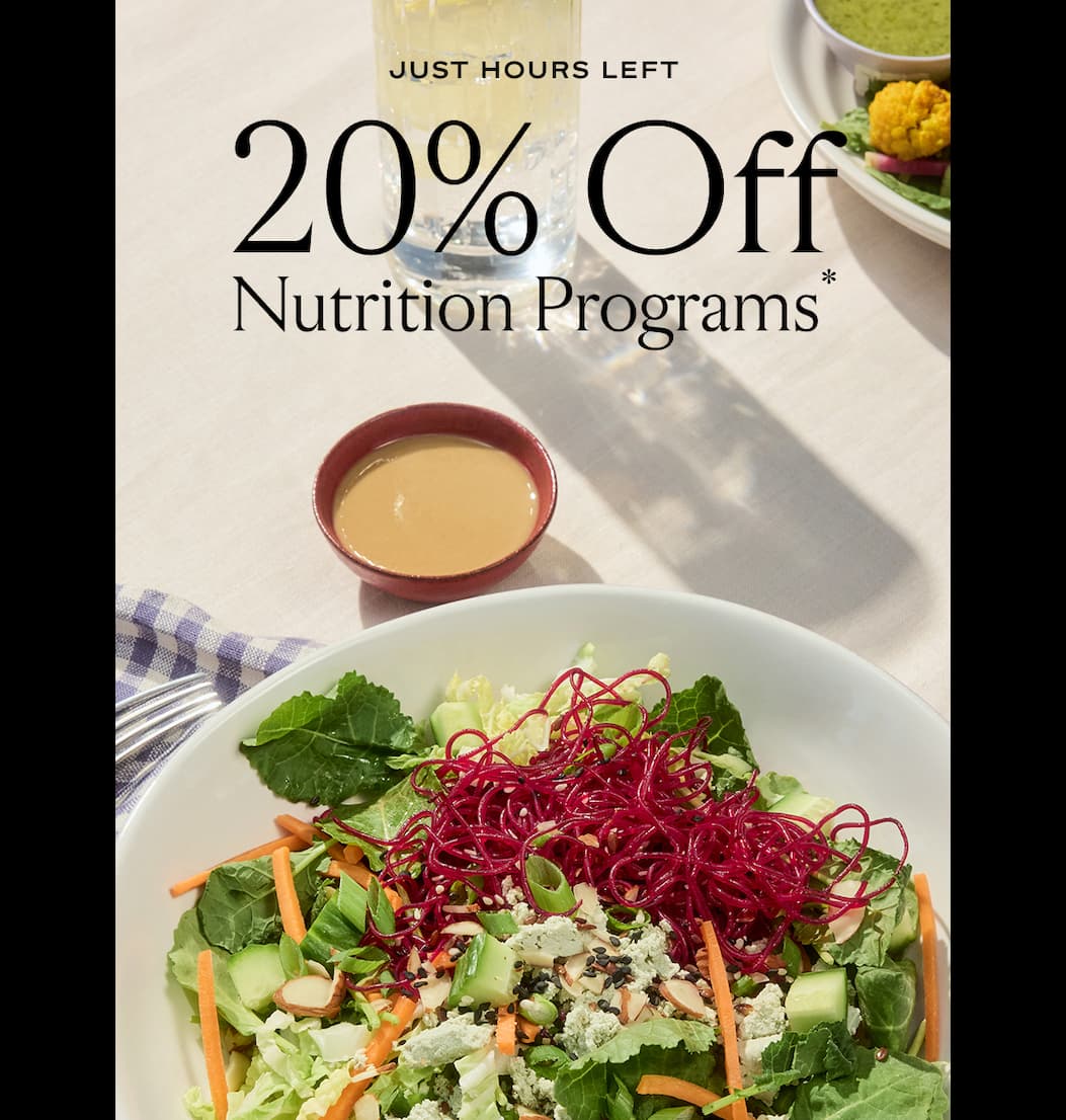 Just Hours Left: 20% off Nutrition Programs