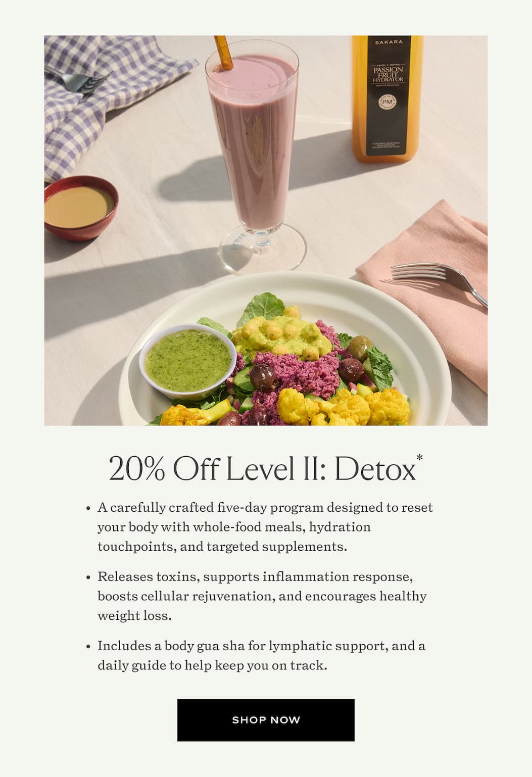 20% off Level II: Detox