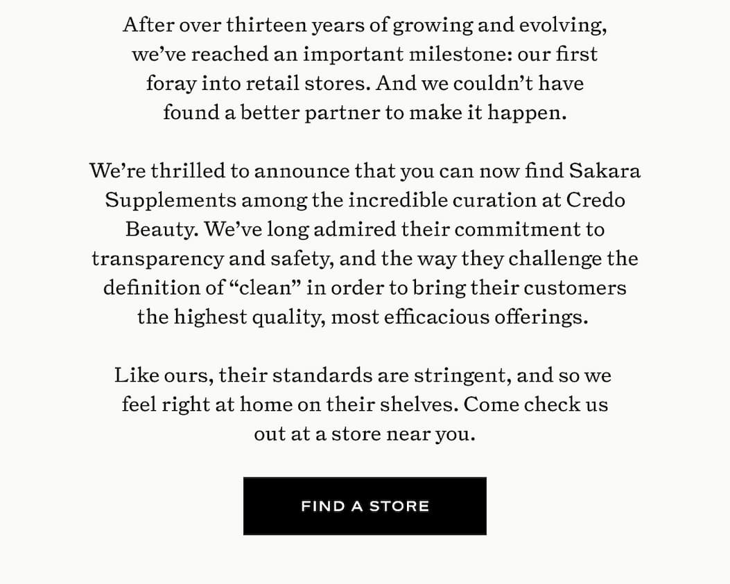 Clean beauty and whole-body wellness go hand in hand. We're thrilled to have our supplements included among Credo's carefully curated assortment online and in stores.