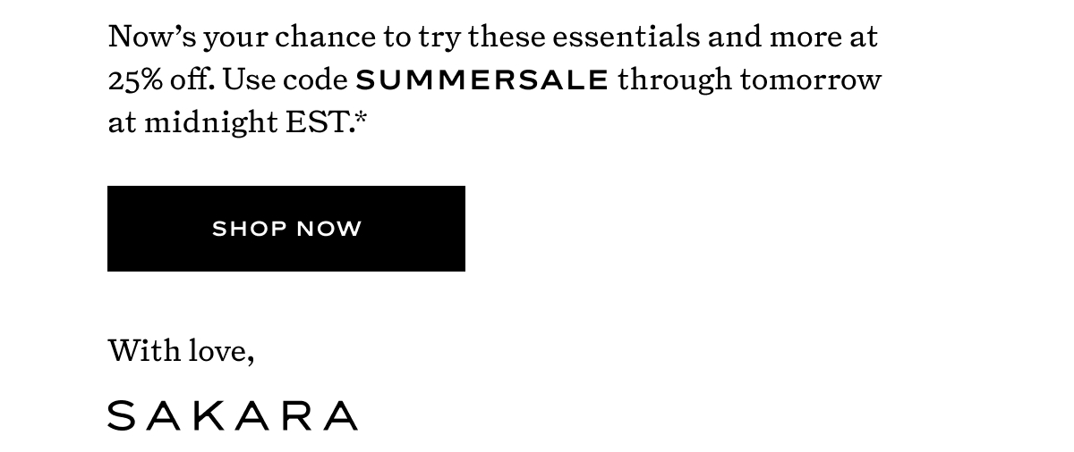 Ends Soon: 25% off with code SUMMERSALE