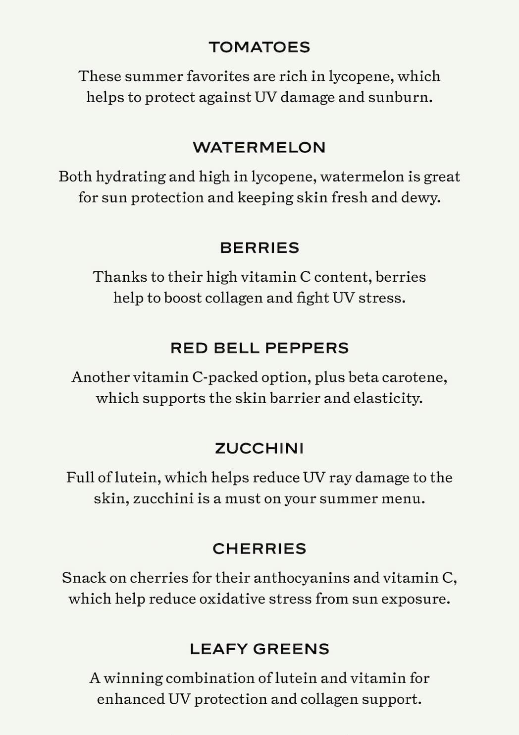 The power of plants; supplements your SPF. 