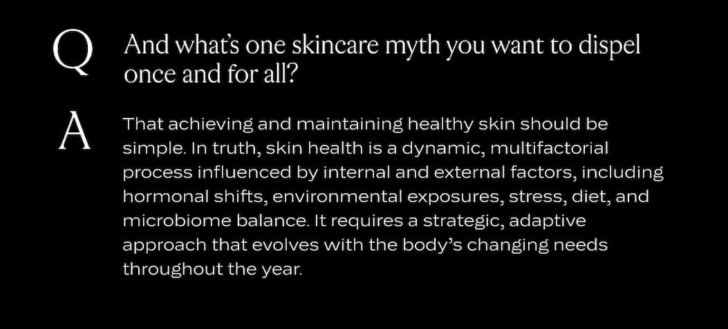 And what's one skincare myth you want to dispel once and for all?