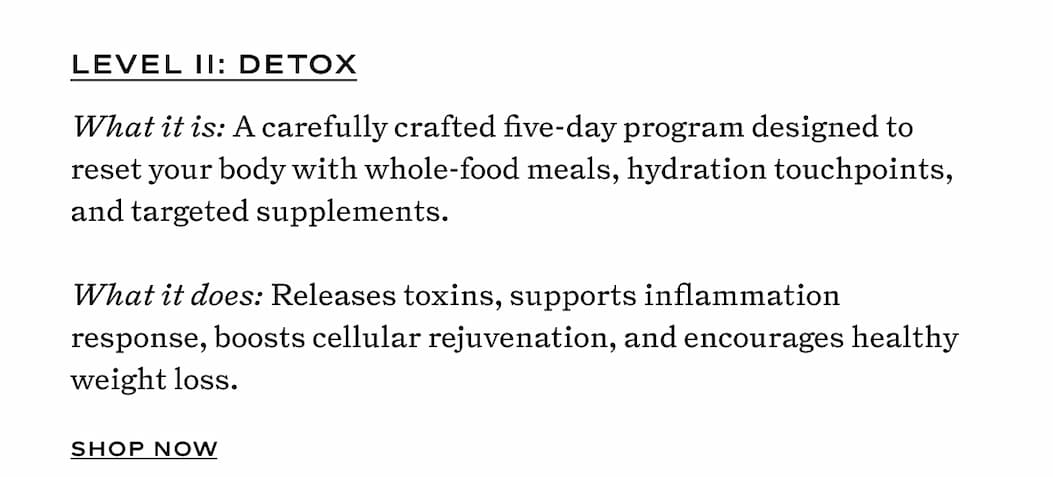 Level II: Detox
