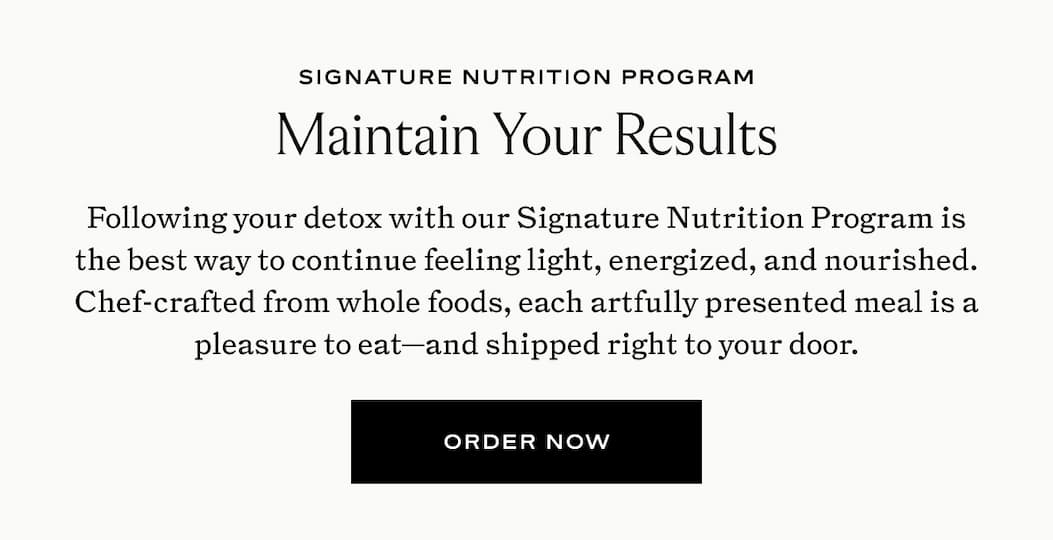 Signature Nutrition Program: Maintain Your Results