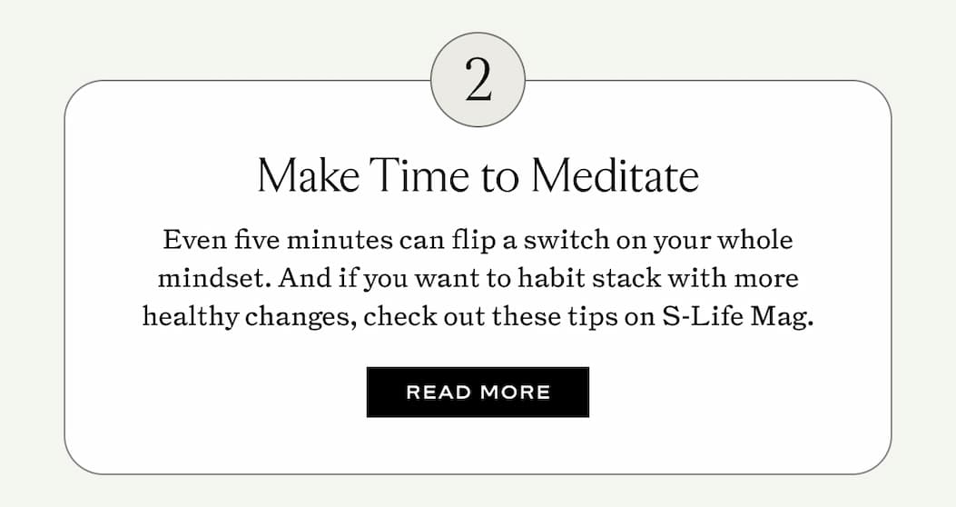 Make Time to Meditate