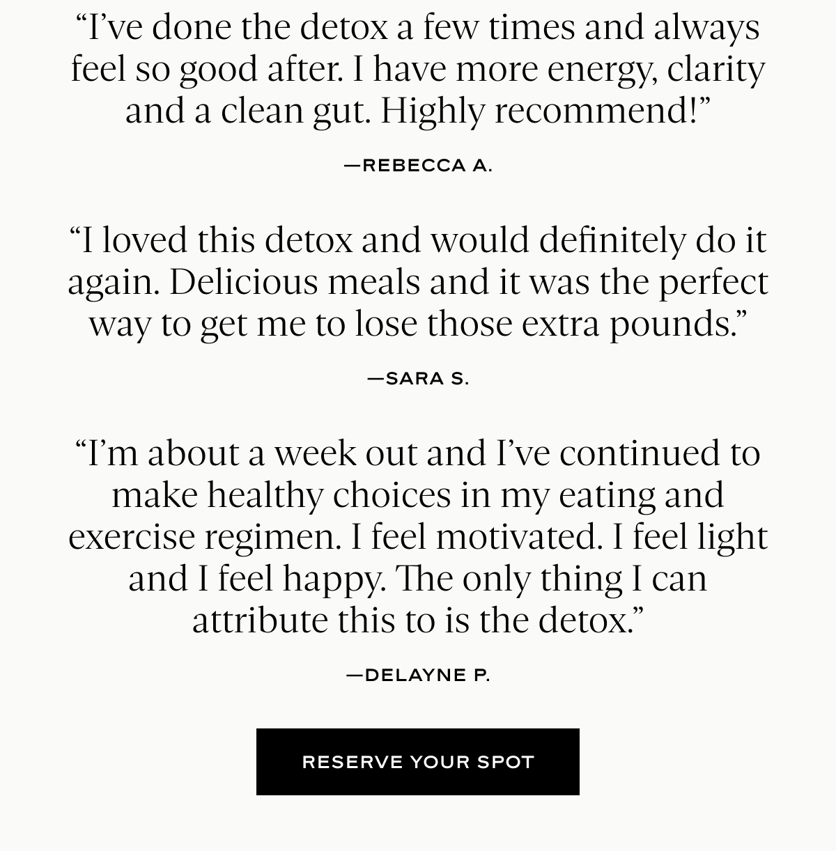 Sakara: Level II: Detox Testimonials