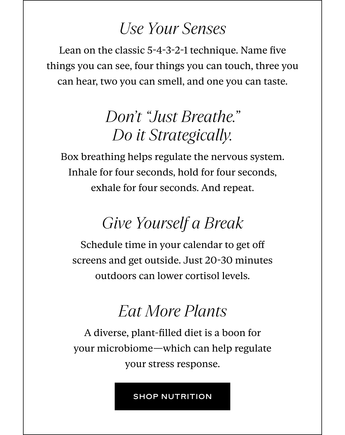 Ways to De-Stress