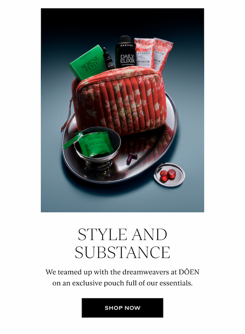 Style and Substance: We teamed up with the dreamweavers at DÔEN on an exclusive pouch full of our essentials.