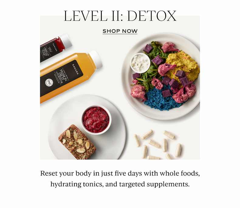 Level II: Detox: Reset your body in just five days with whole foods, hydrating tonics, and targeted supplements.