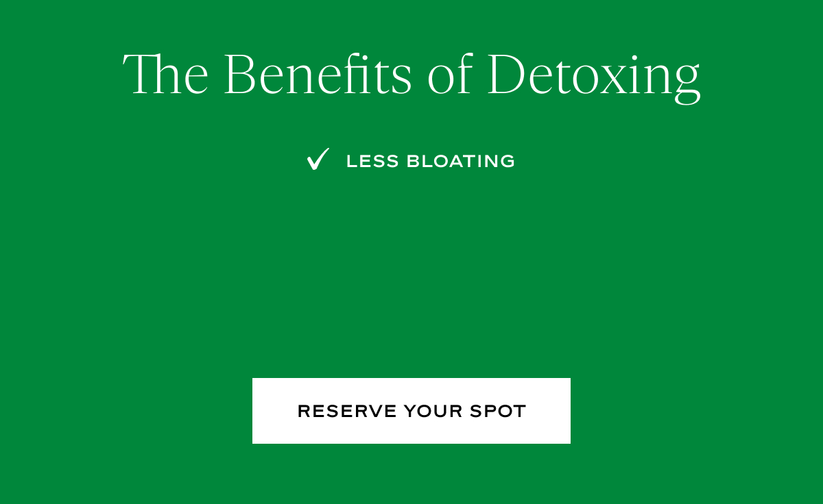 The Benefits of Detoxing