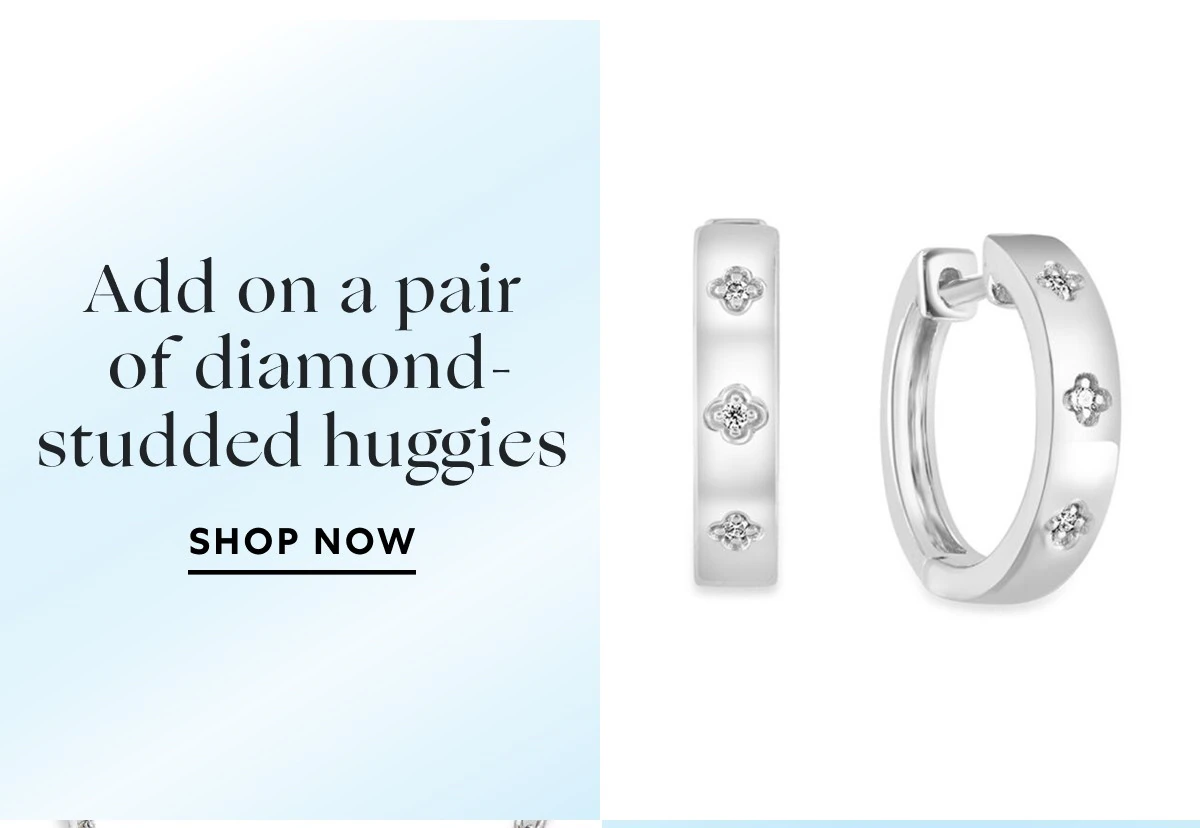 Shop Now - Diamond studded huggies