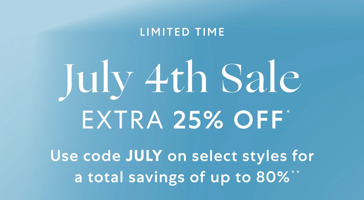 EXTRA 25% OFF for a total of up to 80% OFF