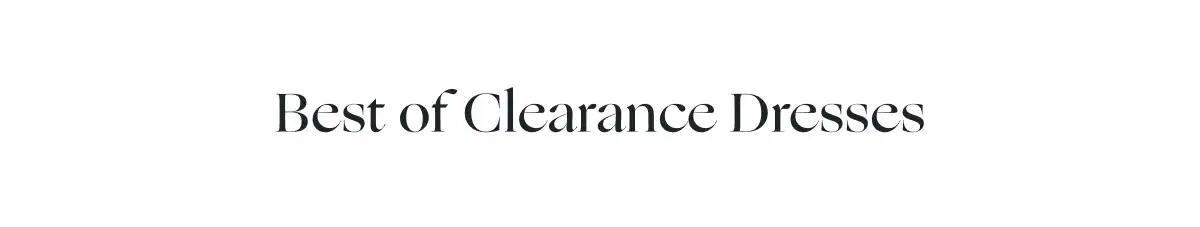 Best of Clearance Dresses