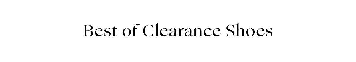 Best of Clearance Shoes