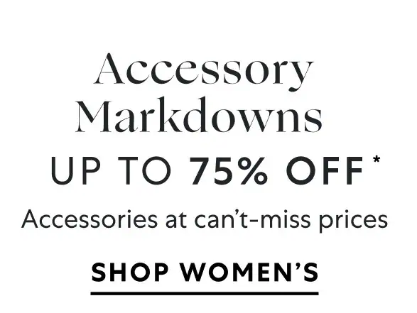 Accessory markdowns UP TO 75% OFF - Shop Women's
