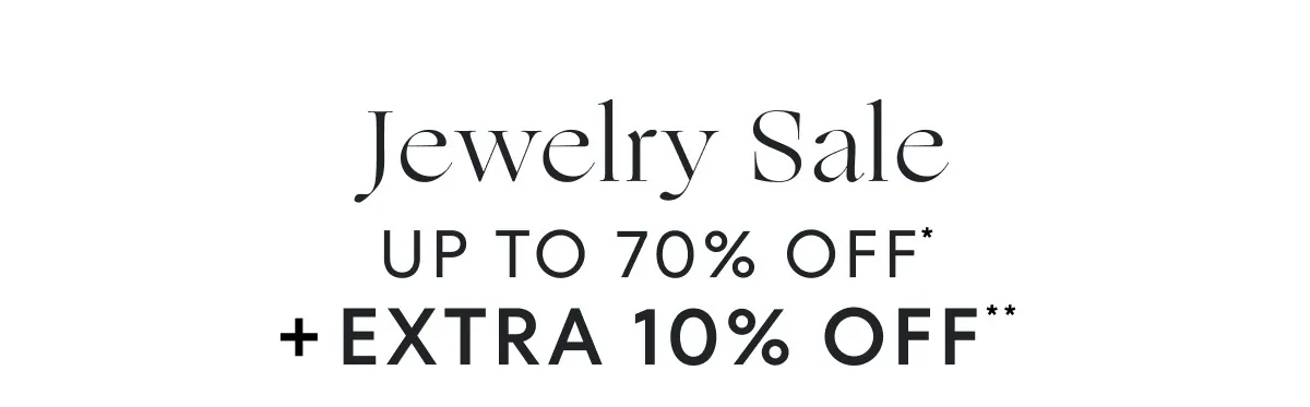 Jeweltry Sale - Up to 70% Off + Extra 10% Off