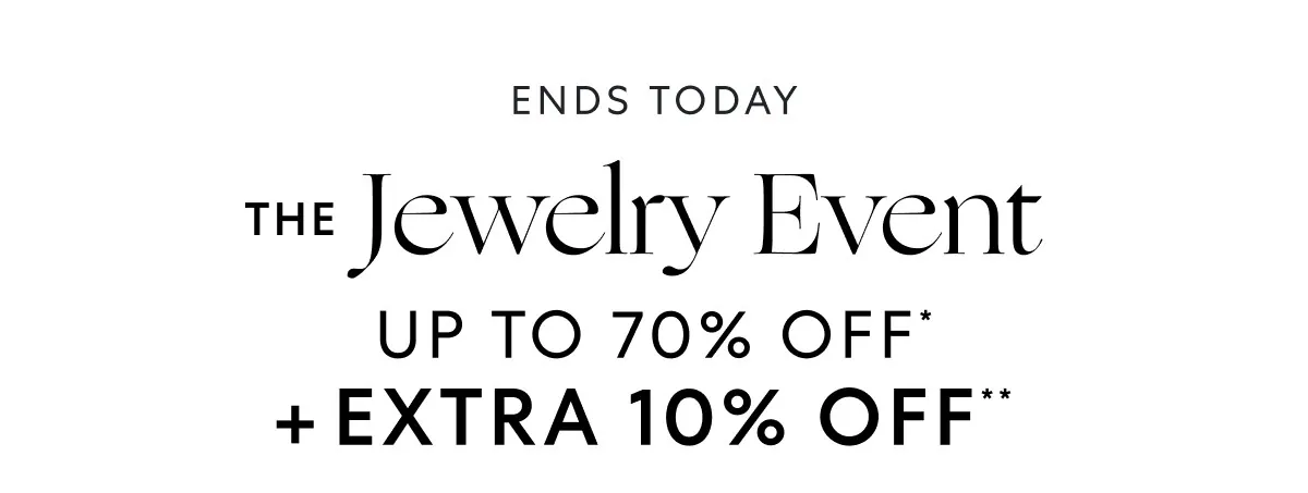 ENDS TODAY: Up to 70% + 10% OFF