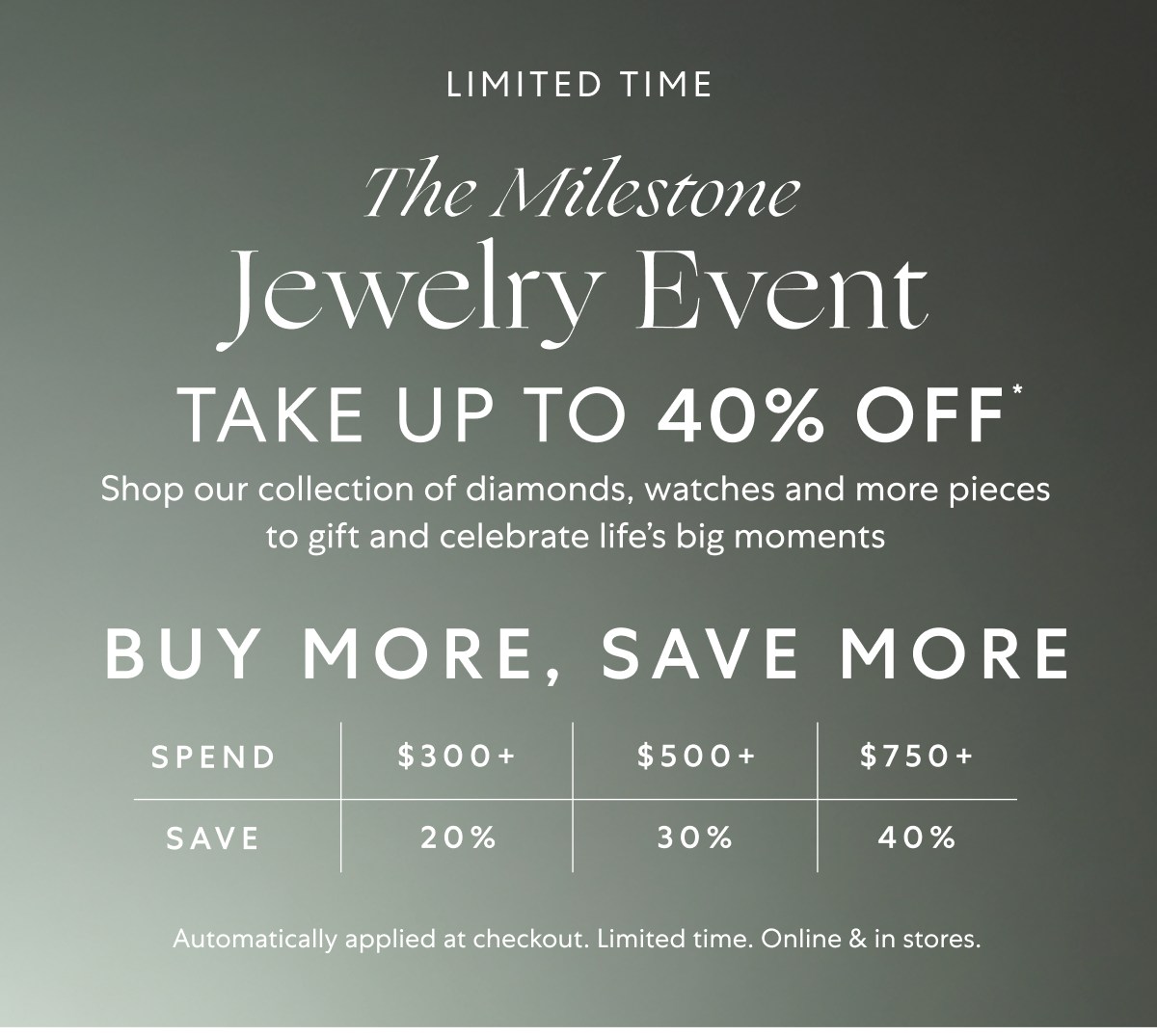 Limited time: Take up to 40% OFF