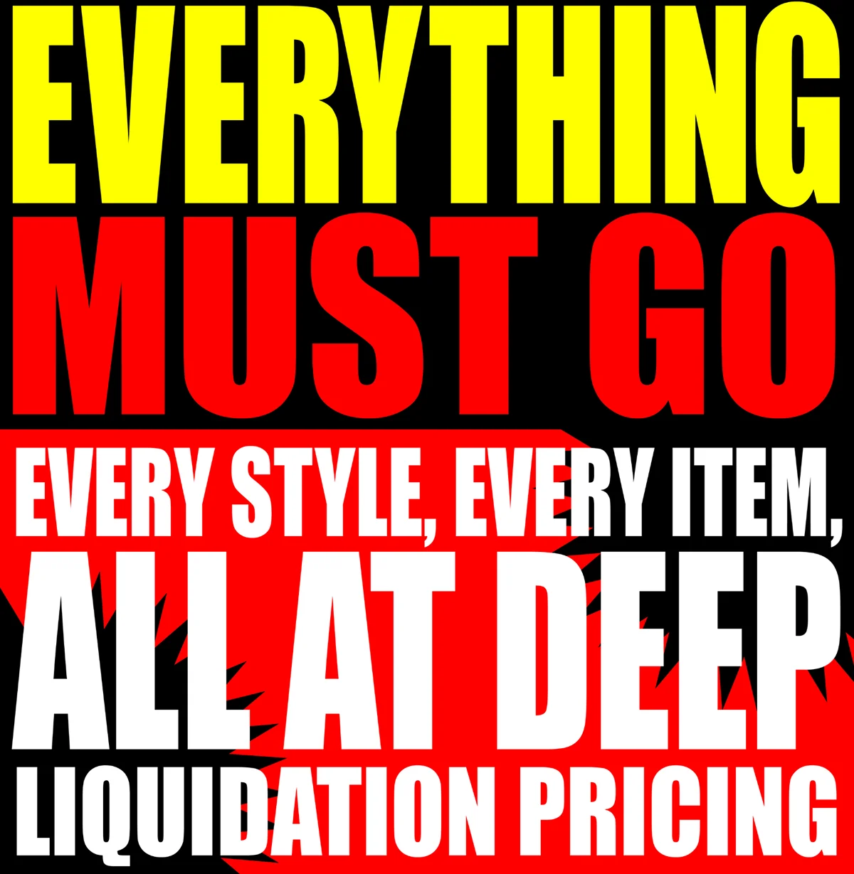 HUGE discounts for our website closing sale!