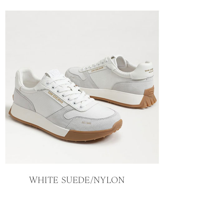 White Suede/Nylon