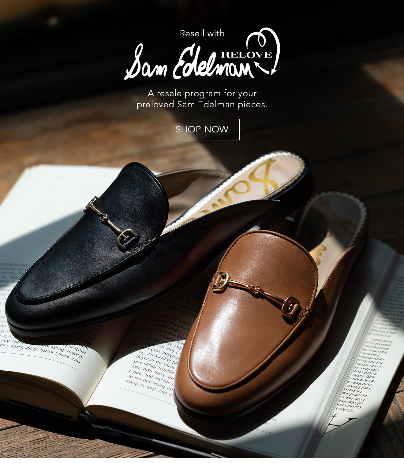 Resell with Sam Edelman Relove | A Resale Program For Your Preloved Sal Edelman Pieces. |Shop Now