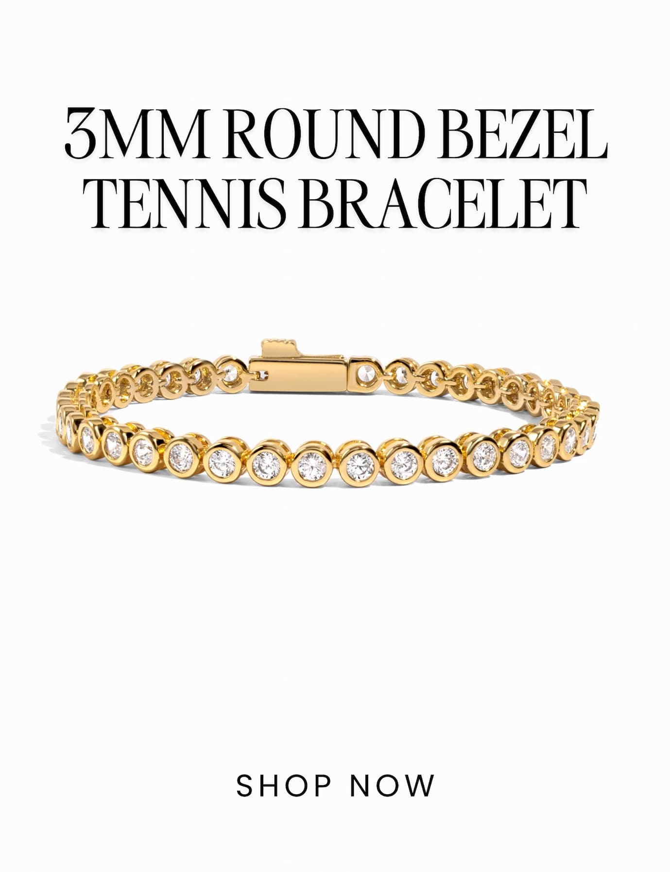 round bezel tennis bracelet