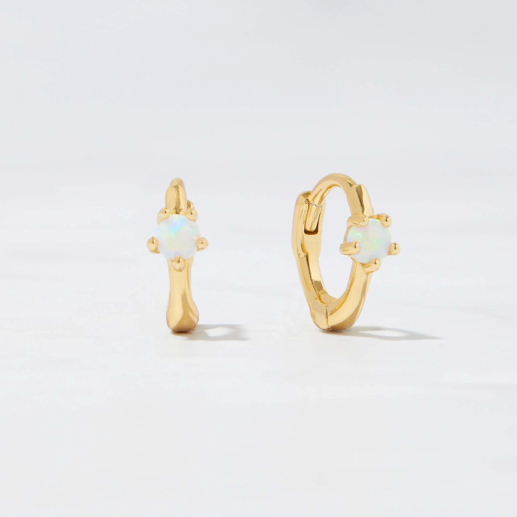 Image of Solitaire Opal Huggies