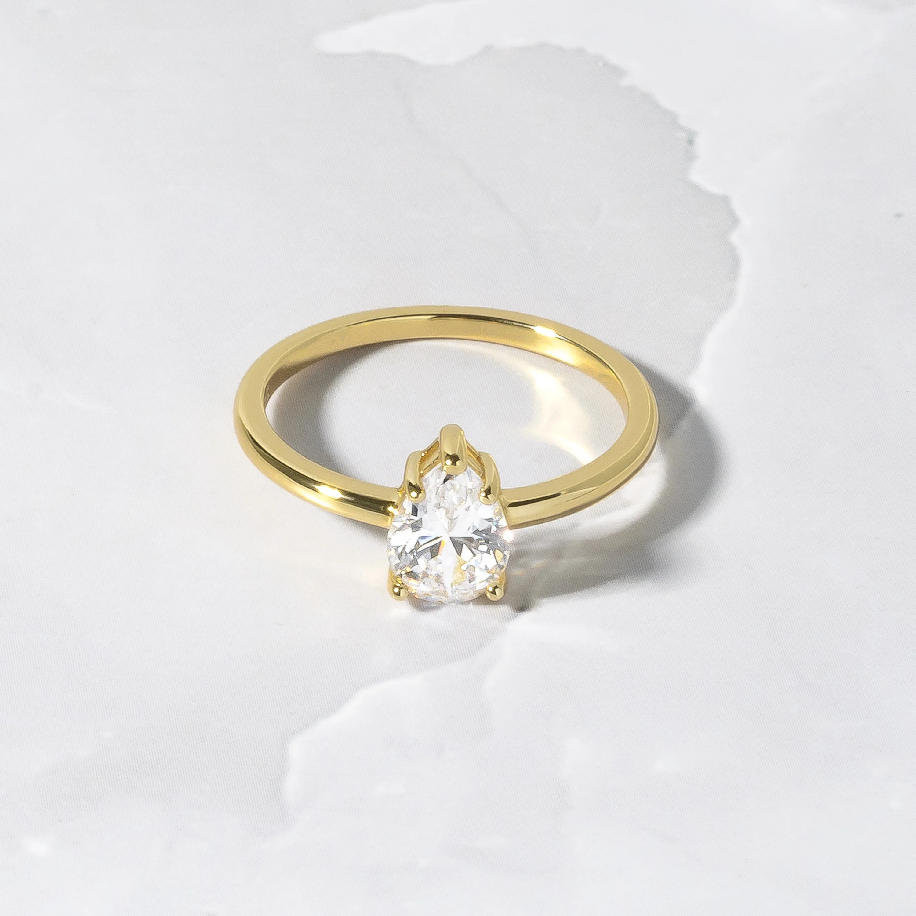 Image of Large Pear Statement Ring
