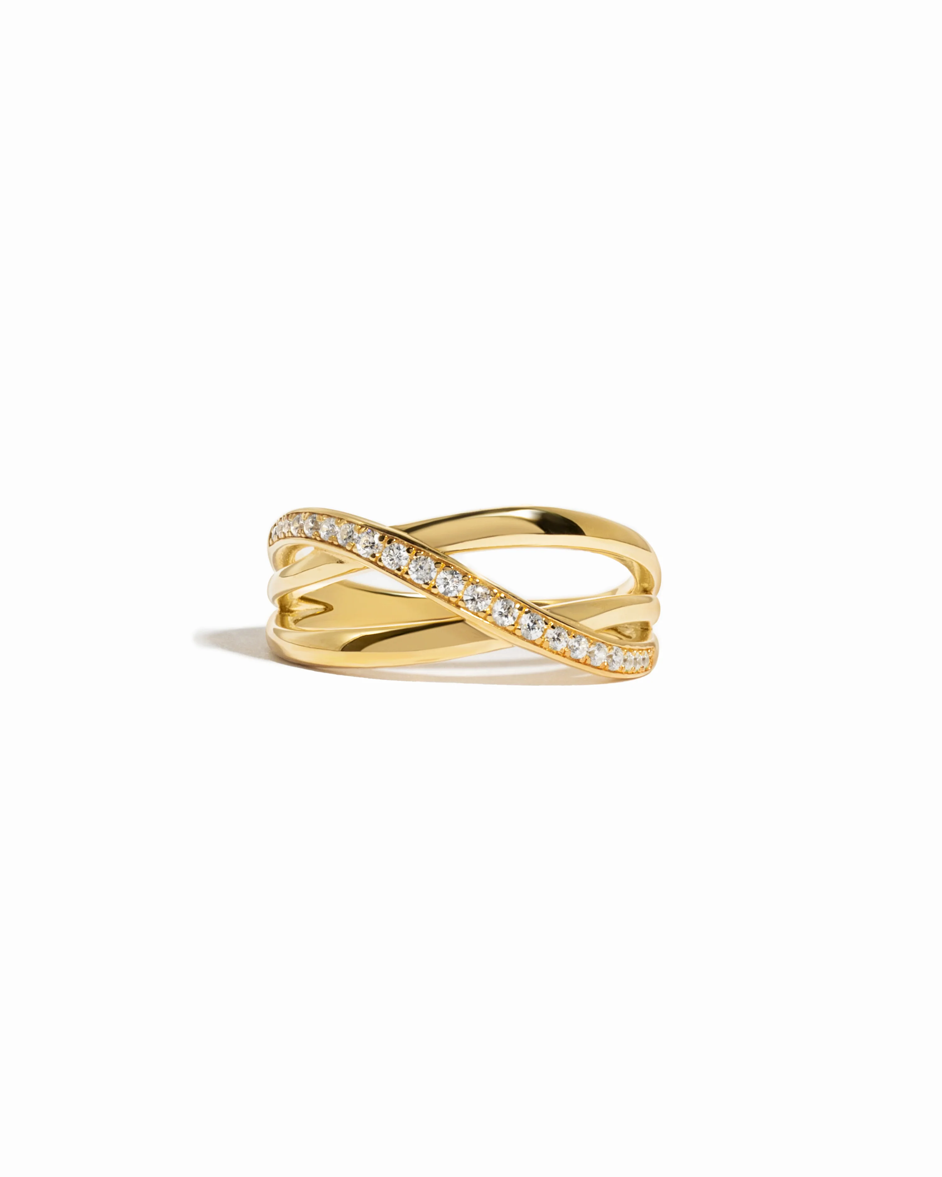 Image of Two Band X Ring