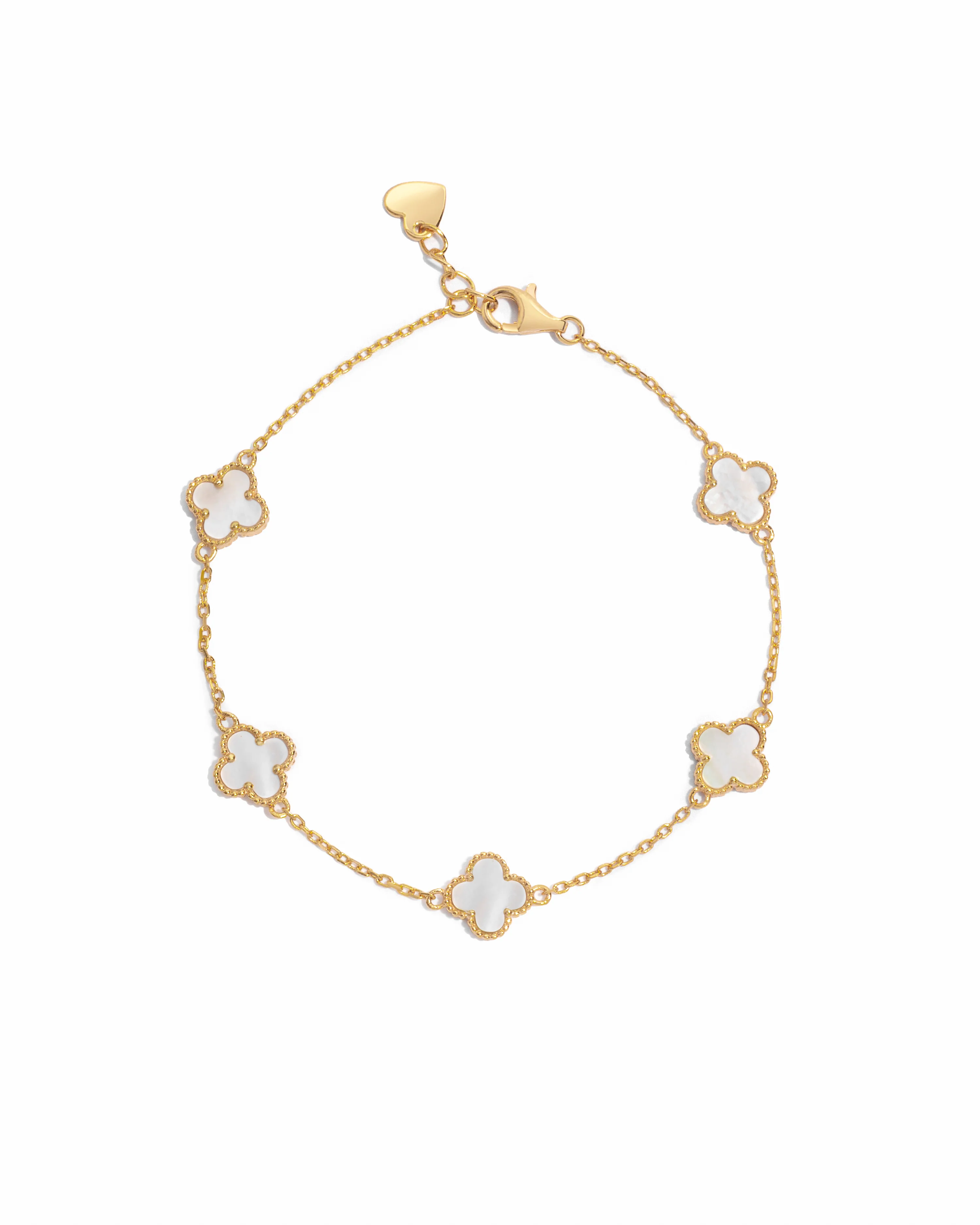 Image of Mother of Pearl Clover Bracelet