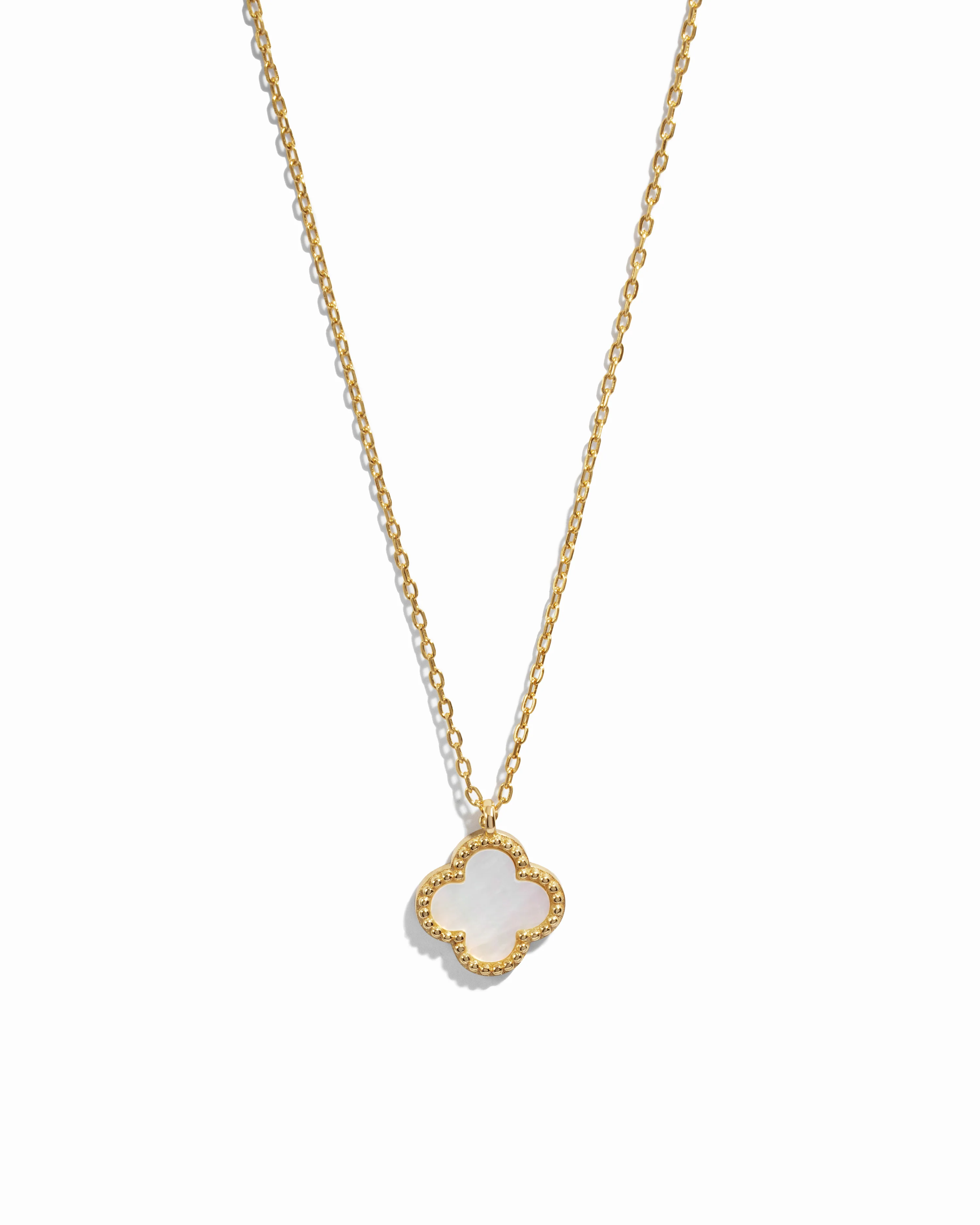 Image of Mother of Pearl Clover Necklace
