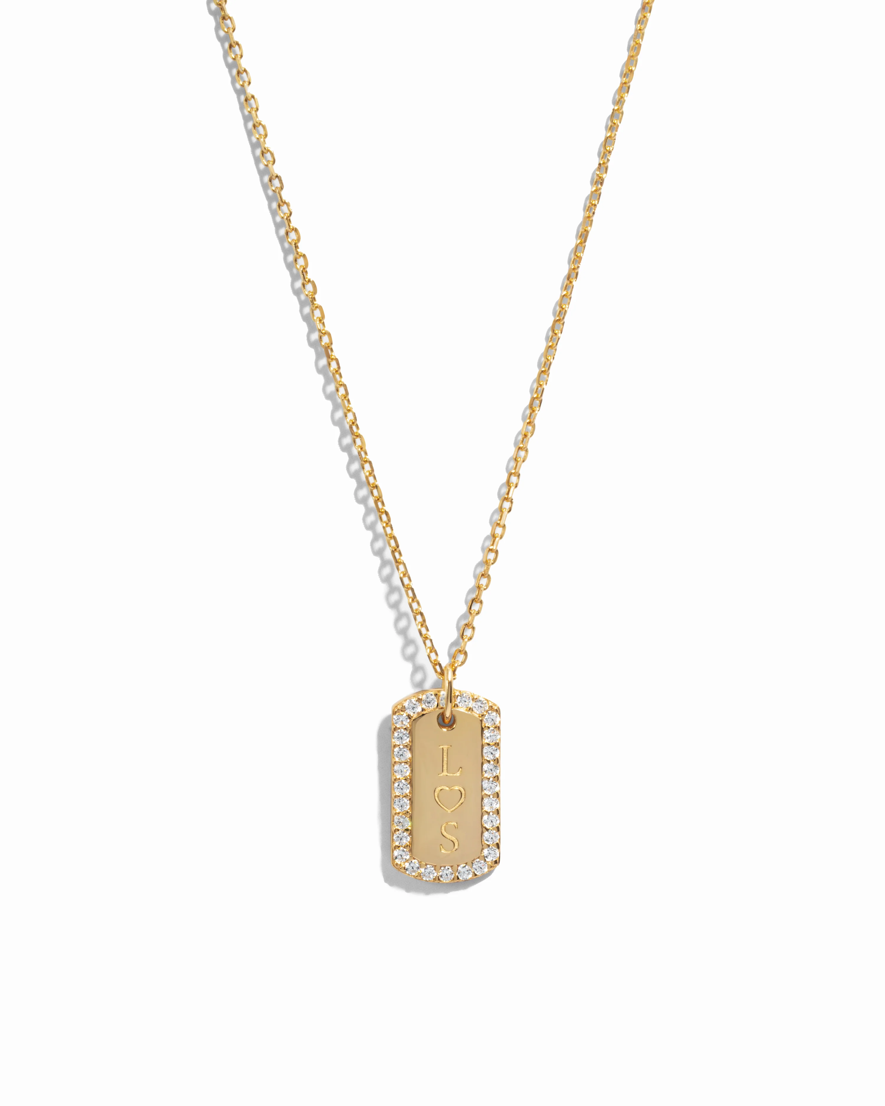 Image of Pave Tag Necklace