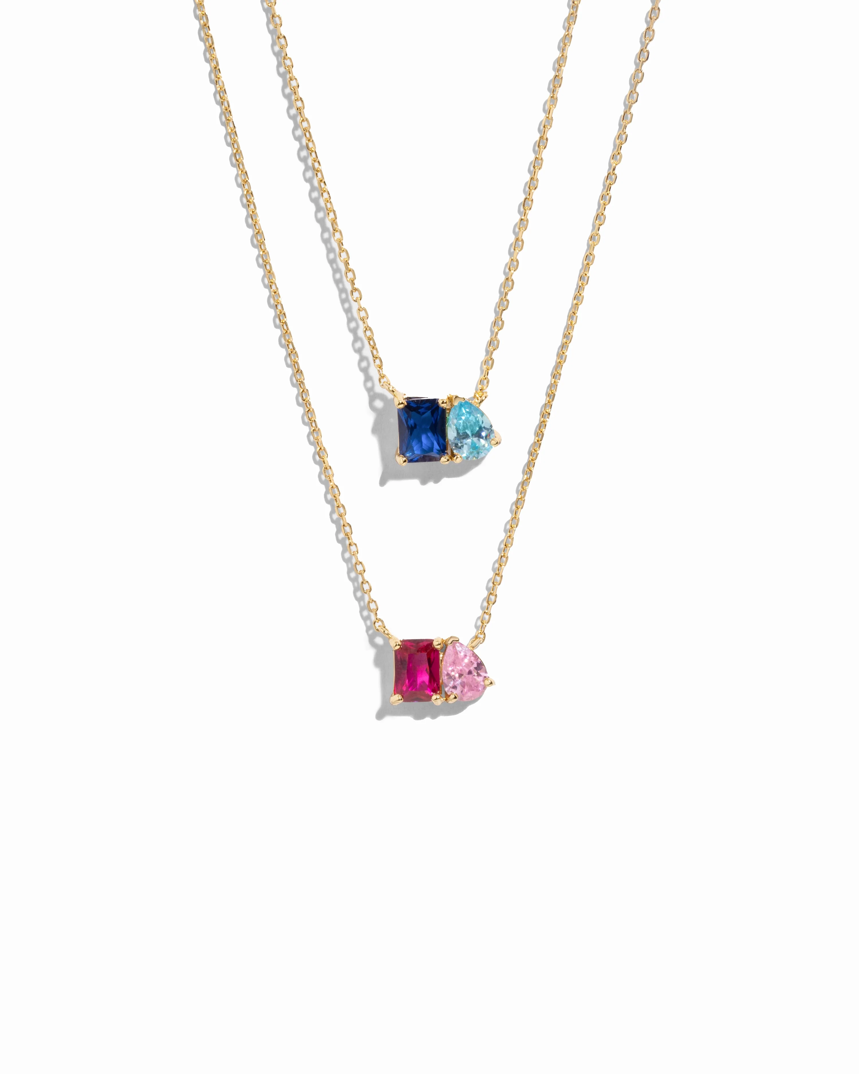 Image of Custom Toi Et Moi Birthstone Necklace