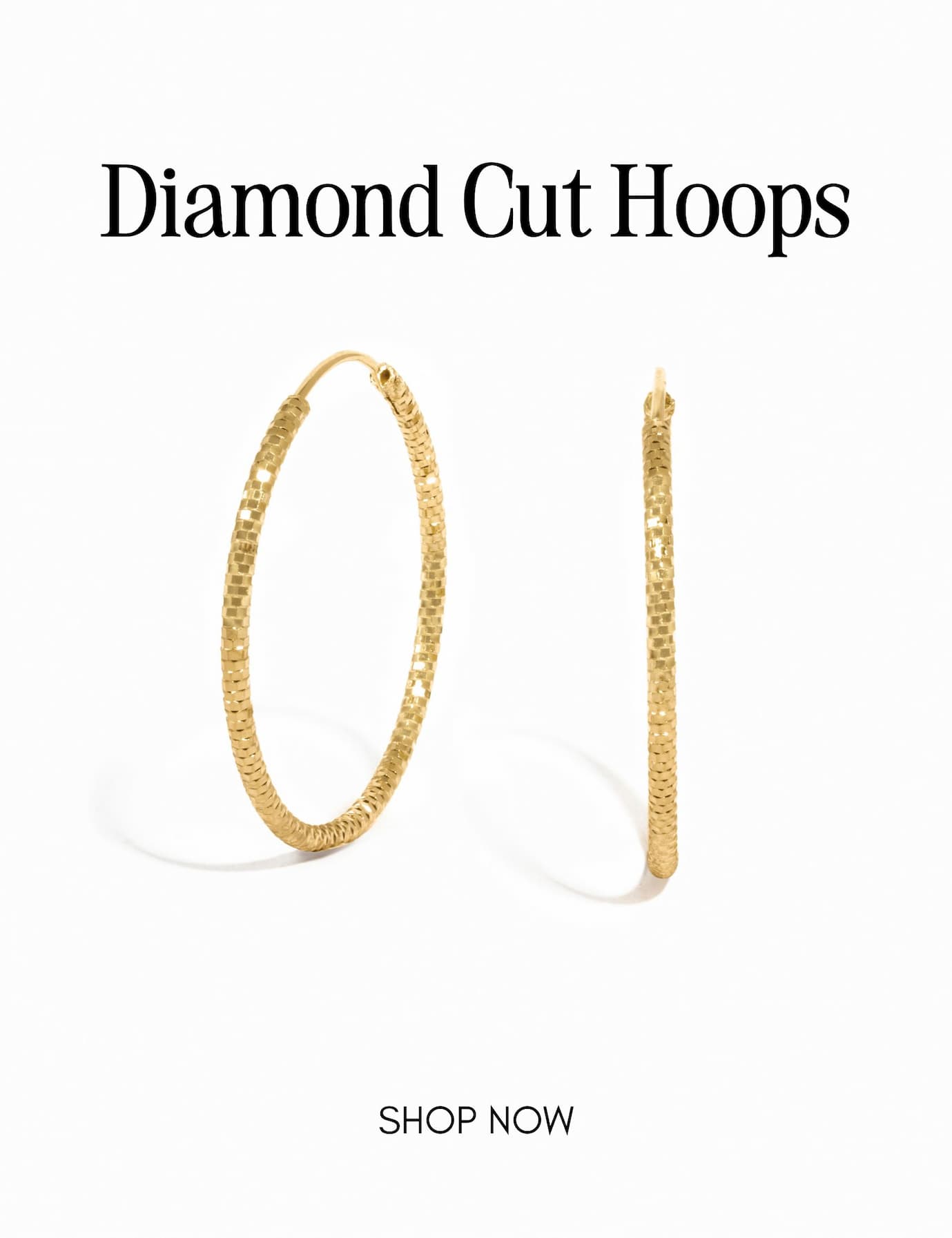 diamond cut hoops