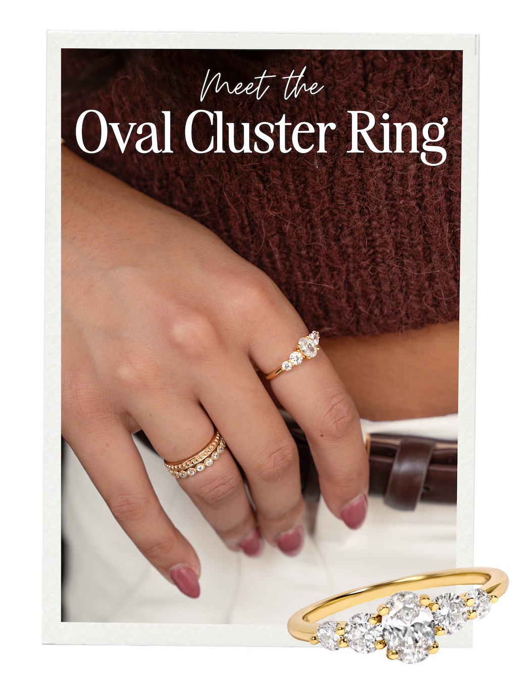 Oval Cluster Ring