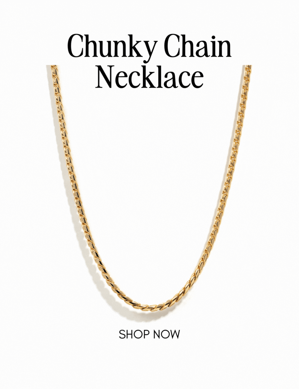 Chain Necklace Chunky in Gold or Silver