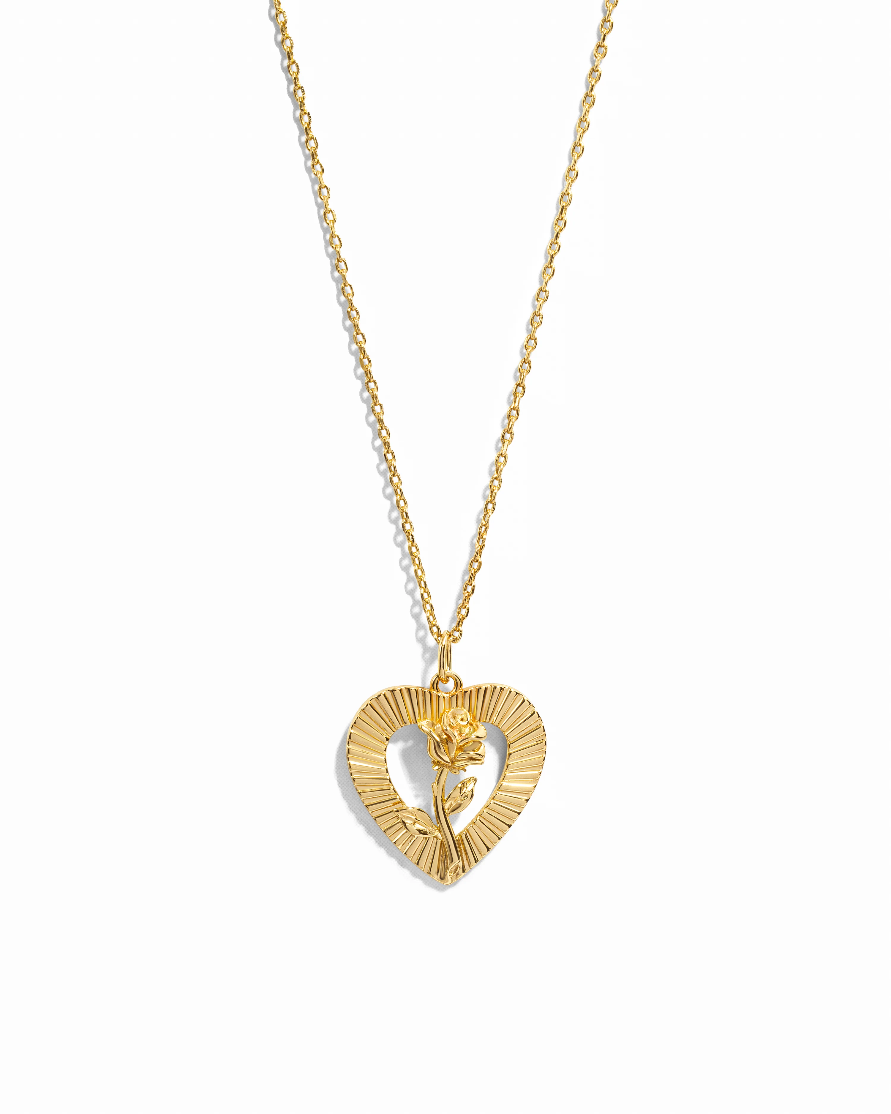 Image of Heart Rose Necklace