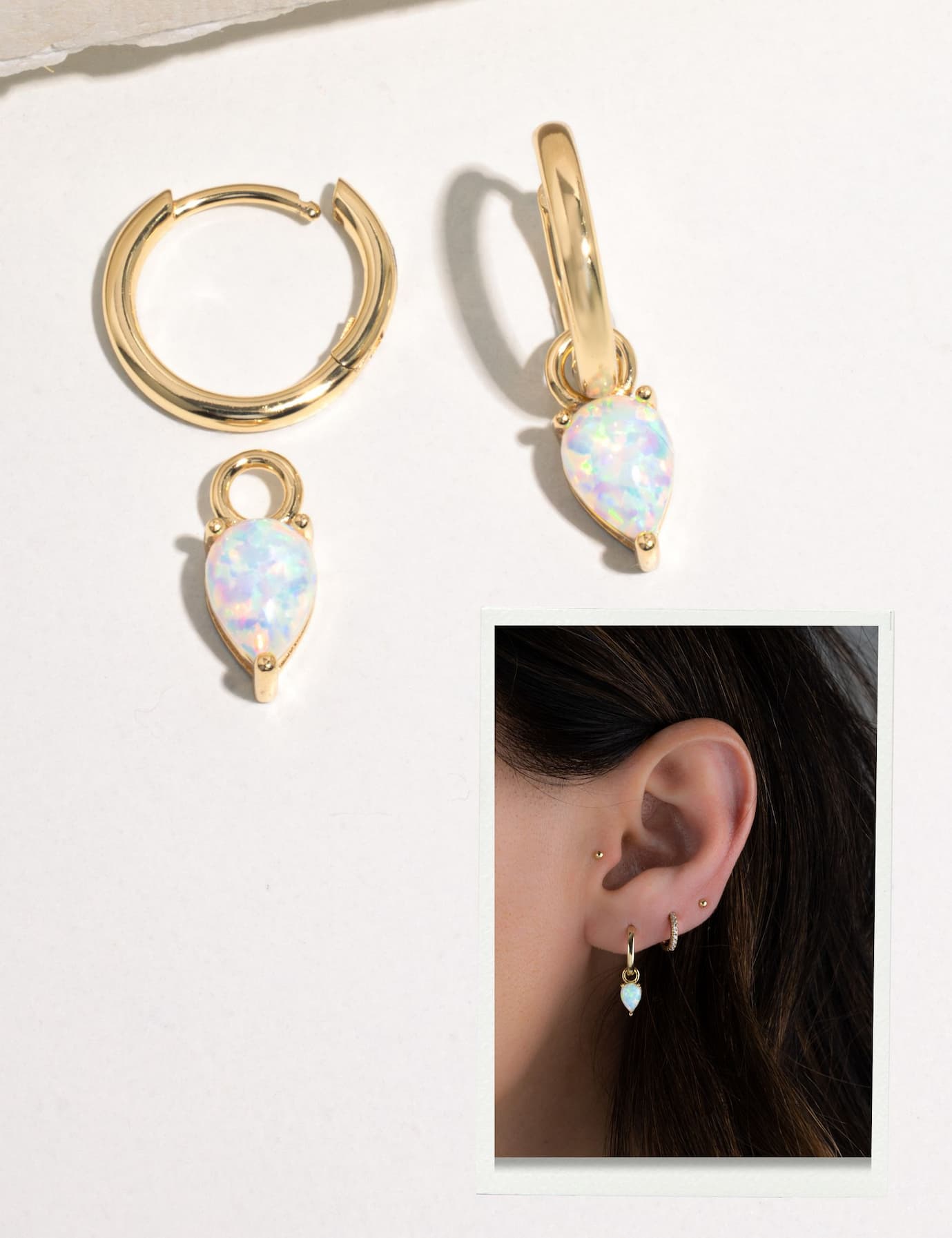 Opal Charm Earrings
