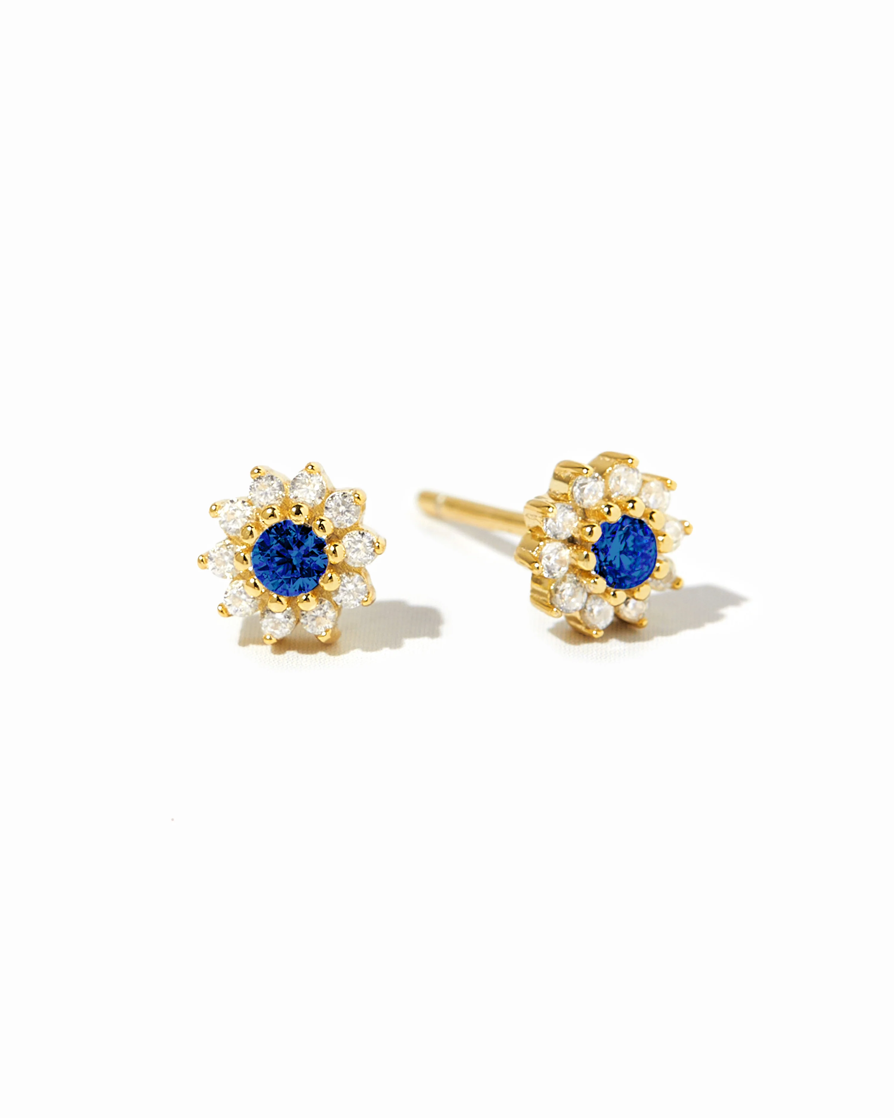 Image of Sapphire Dainty Flower Studs